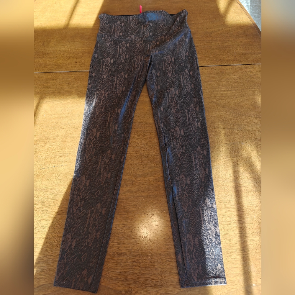 Spanx Dark Snake Patterned Leggings - image 1